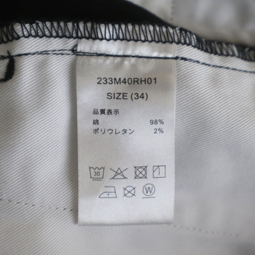 RON HERMAN(ロンハーマン) 23AW ×Dickies ディッキーズ 別注 ストレッチ ツイル ワークチノパンツ 233M40RH01 ブラック