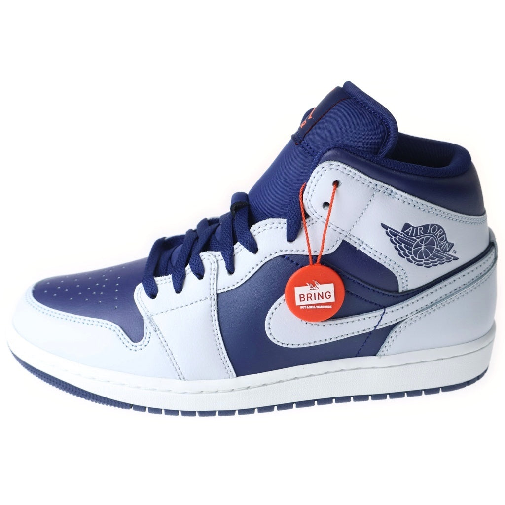 NIKE(ナイキ) Air Jordan 1 Mid Blue Void エアジョーダン1 ミッド ブルーボイド ハイカットスニーカー US9/27cm ブルー/ホワイト DQ8426 403