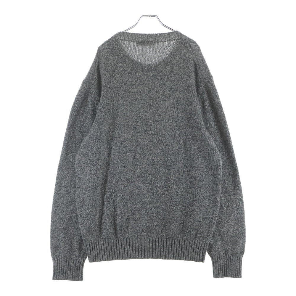 LOUIS VUITTON(ルイヴィトン) 18AW LVリスト MERCI ロゴプリント カシミヤ ニットセーター グレー RM182M GVL HFN08W
