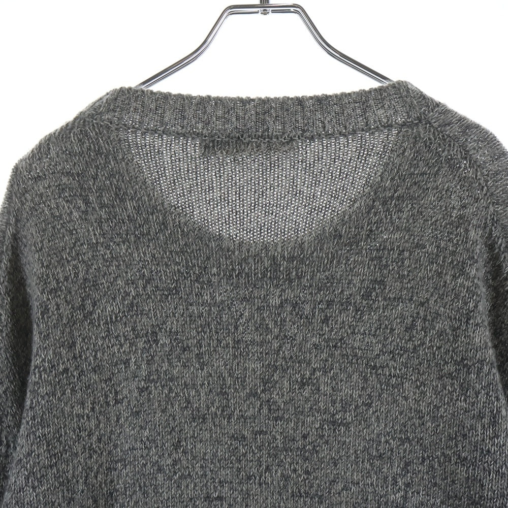 LOUIS VUITTON(ルイヴィトン) 18AW LVリスト MERCI ロゴプリント カシミヤ ニットセーター グレー RM182M GVL HFN08W