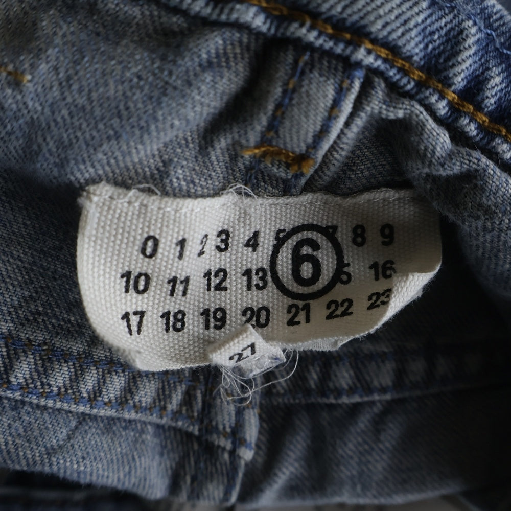MM6 Maison Margiela(エムエムシックスメゾンマルジェラ) 5POKECT PANTS 切替デニムパンツ インディゴ S52LA0264 S30844