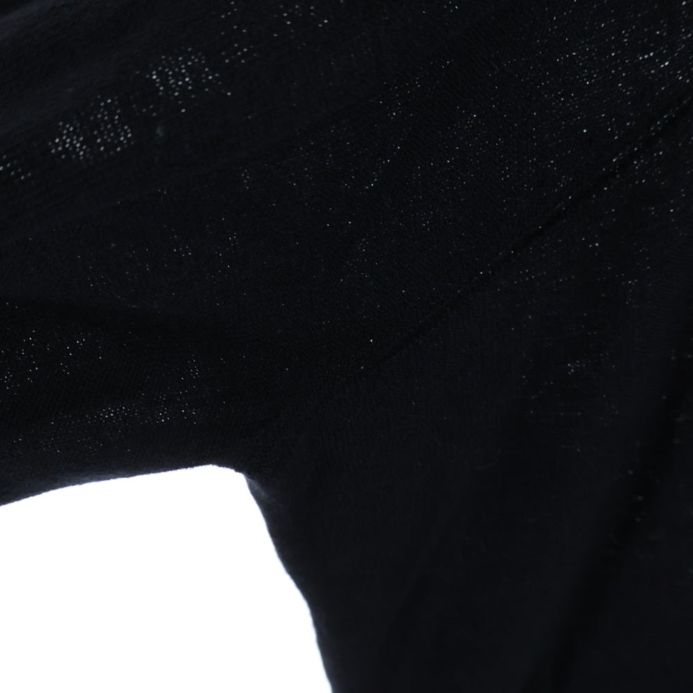 JULIUS(ユリウス) 22SS DIMENTHIONAL KNIT クルーネック長袖カットソー ブラック 779KNM1