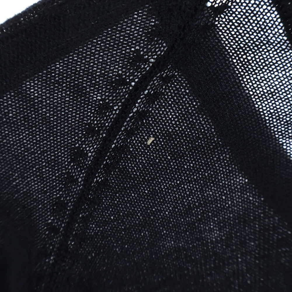JULIUS(ユリウス) 22SS DIMENTHIONAL KNIT クルーネック長袖カットソー ブラック 779KNM1