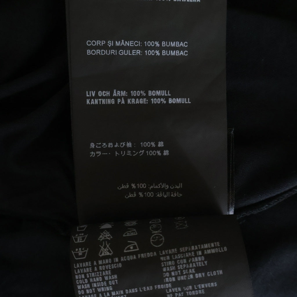 PRADA(プラダ) Vネック コットン 半袖カットソー ブラック UJM493-S151-ILK
