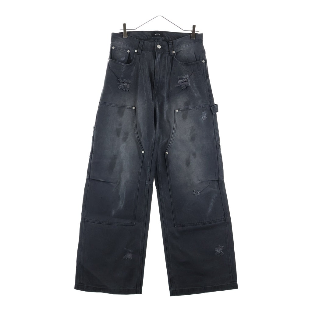 BREATH(ブレス) 26SS COATING DOUBLE KNEE DENIM PANTS コーティングデニムカーゴパンツ ブラック BR26SS-P1001
