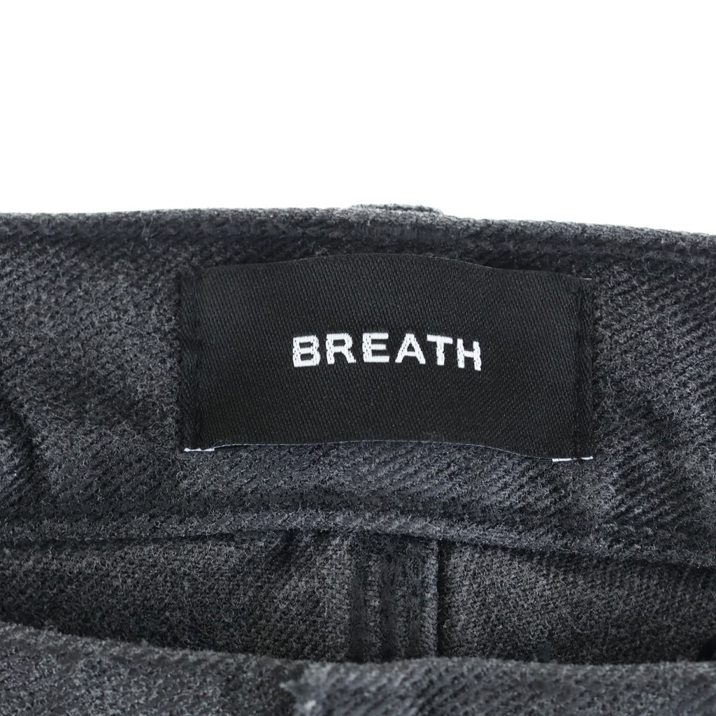 BREATH(ブレス) 26SS COATING DOUBLE KNEE DENIM PANTS コーティングデニムカーゴパンツ ブラック BR26SS-P1001
