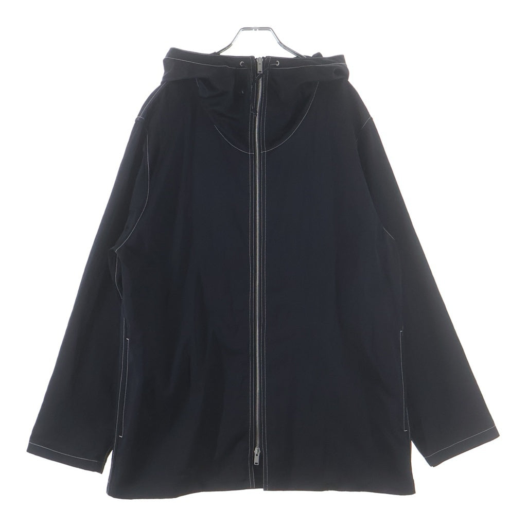 JIL SANDER(ジルサンダー) 21SS Stitch Nylon Jacket CM JM IM 0005 ステッチデザイン ナイロンフーデッドジャケット ブラック