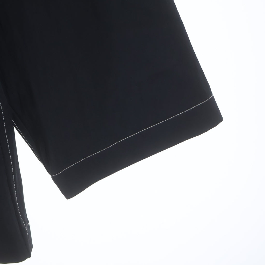 JIL SANDER(ジルサンダー) 21SS Stitch Nylon Jacket CM JM IM 0005 ステッチデザイン ナイロンフーデッドジャケット ブラック