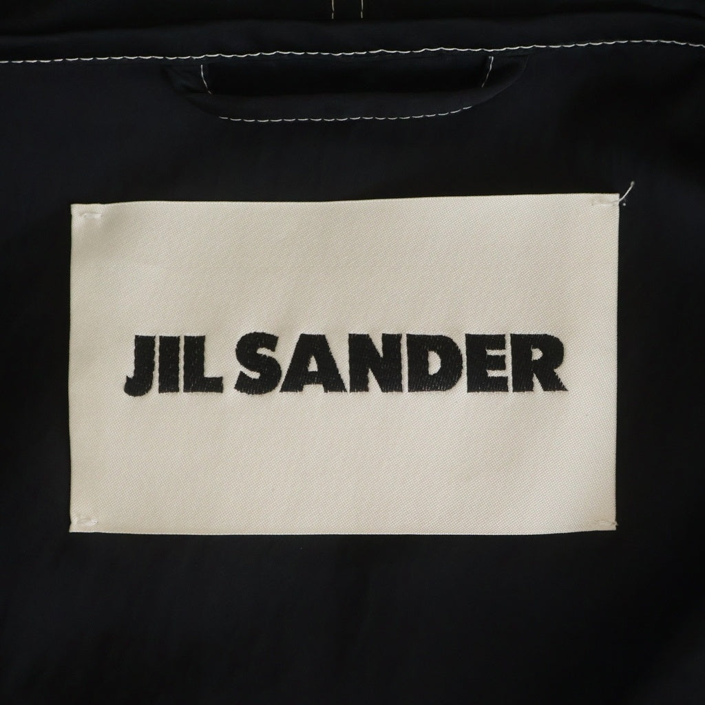 JIL SANDER(ジルサンダー) 21SS Stitch Nylon Jacket CM JM IM 0005 ステッチデザイン ナイロンフーデッドジャケット ブラック