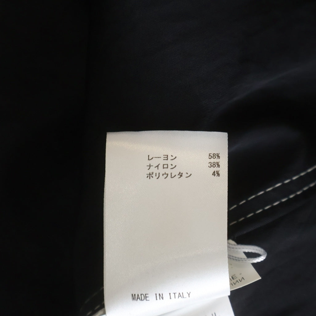 JIL SANDER(ジルサンダー) 21SS Stitch Nylon Jacket CM JM IM 0005 ステッチデザイン ナイロンフーデッドジャケット ブラック