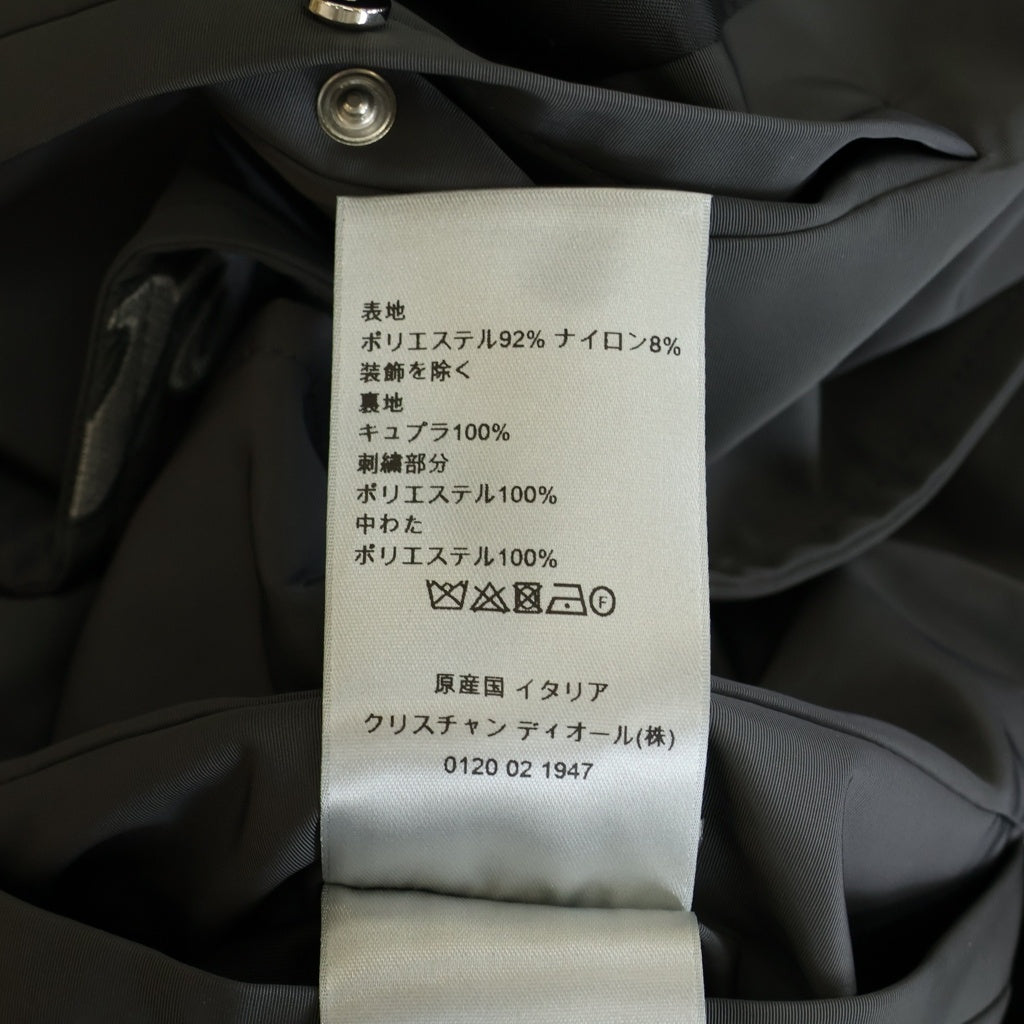 DIOR(ディオール) Embroidered logo casual jacket 213C406A5457 フロントロゴ刺繍 ナイロンボンバージャケット グレー