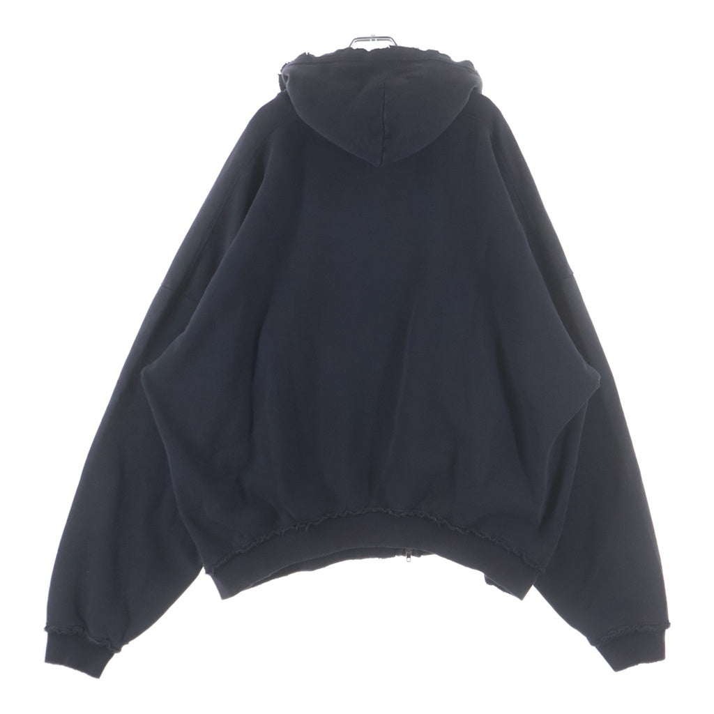BALENCIAGA(バレンシアガ) 24AW FASHION DESICNER HOODIE 808227 ファッションデザイナー プリント ジップアパーカー フーディ ブラック