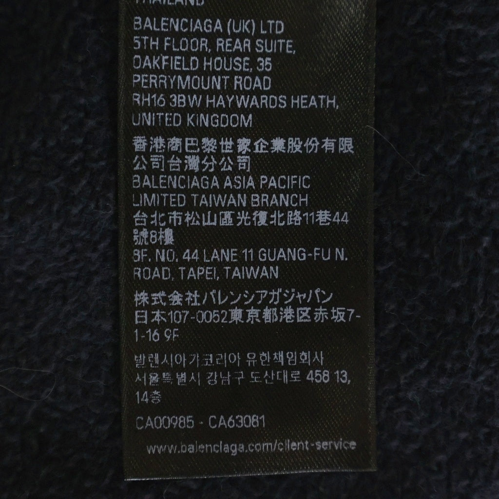 BALENCIAGA(バレンシアガ) 24AW FASHION DESICNER HOODIE 808227 ファッションデザイナー プリント ジップアパーカー フーディ ブラック