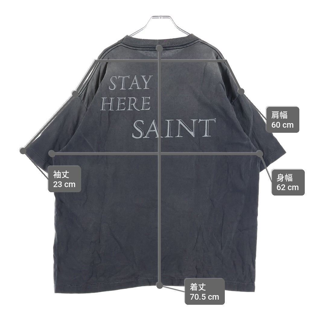 SAINT MICHAEL(セントマイケル) 25SS × STAR WARS S/S ANAKIN Tee SM-HR8-0000-C63 スターウォーズ コラボ プリント クルーネック半袖Tシャツカットソー グレー