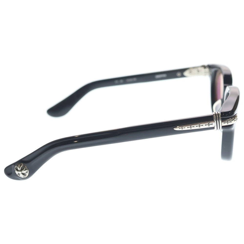 CHROME HEARTS(クロムハーツ) DRIPPIN クロスモチーフテンプルウェリントンフレーム サングラス 眼鏡 アイウェア ブラック ※度入り