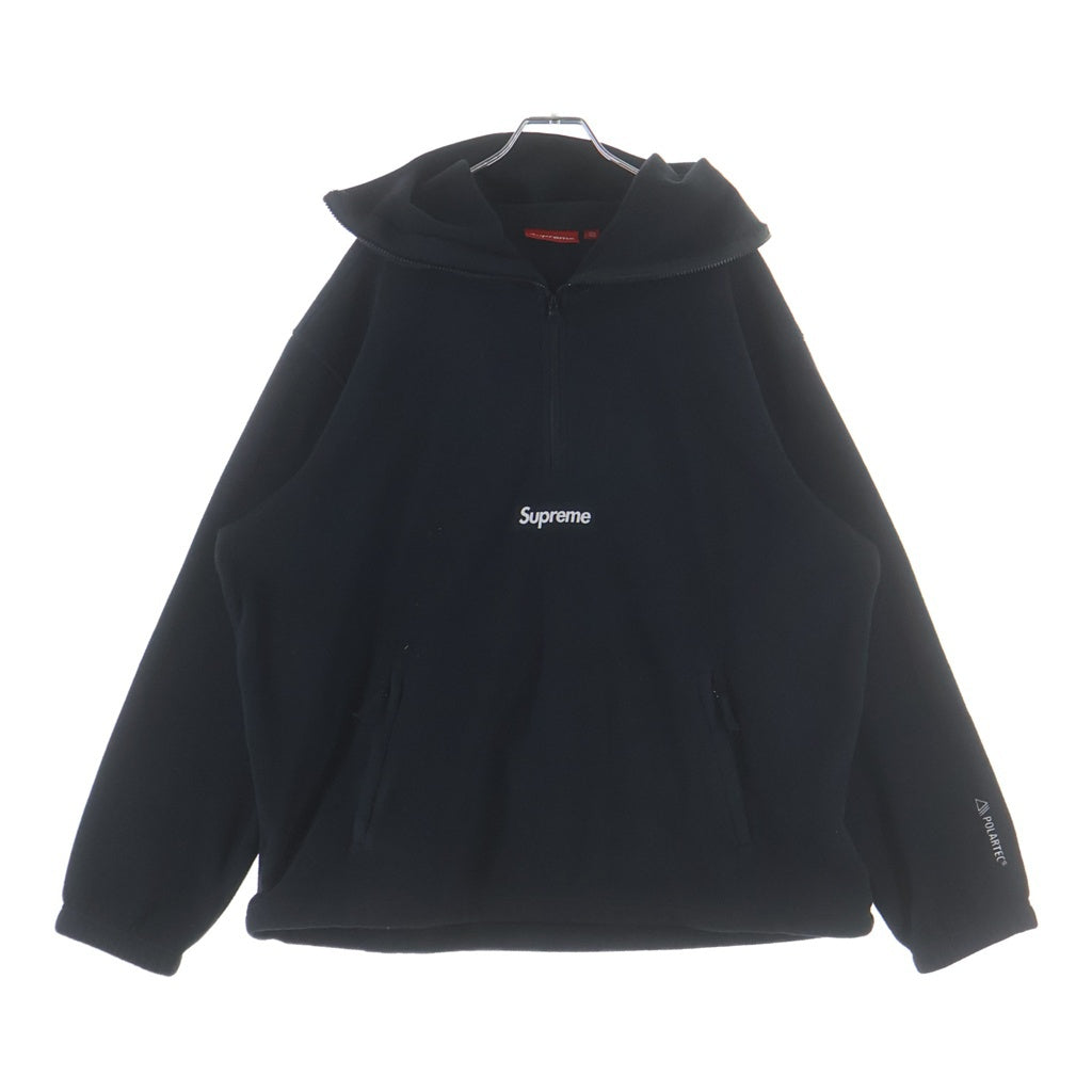 SUPREME(シュプリーム) 24AW Polartec Half Zip Hooded Sweatshirt ポーラテック フリースハーフジップパーカー ブラック