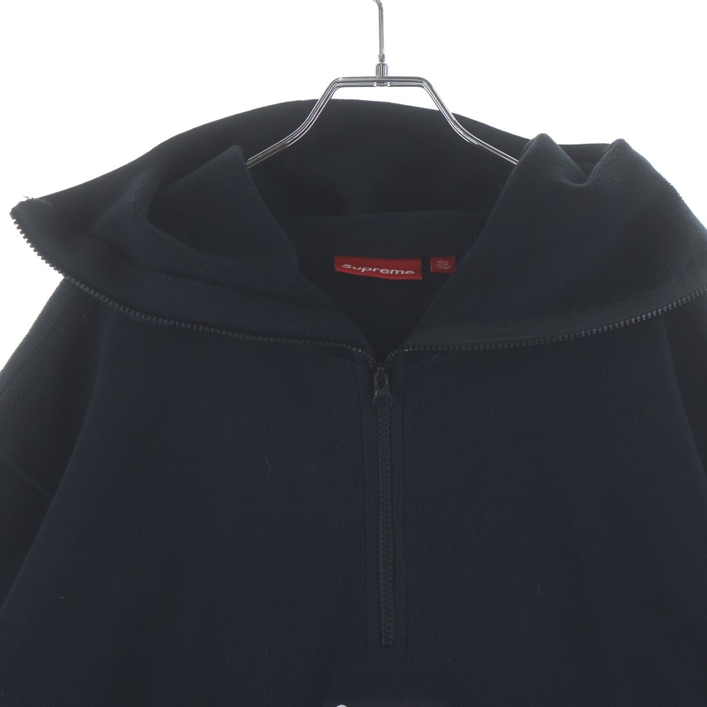 SUPREME(シュプリーム) 24AW Polartec Half Zip Hooded Sweatshirt ポーラテック フリースハーフジップパーカー ブラック