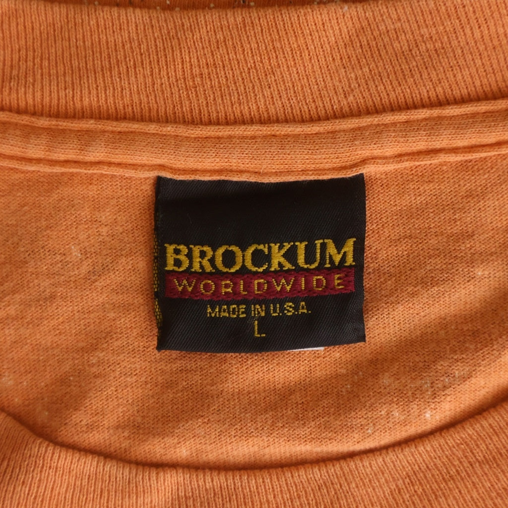 VINTAGE(ヴィンテージ) 90s STEVIE RAY VAUGHAN 1993 BROCKUMタグ スティービー レイ ヴォーン 両面プリント クルーネック半袖Tシャツカットソー オレンジ