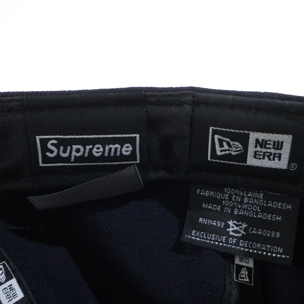 SUPREME(シュプリーム) 18AW ×NEW ERA Classic Script ニューエラ クラシックスクリプト キャップ 帽子 7 1/2 ネイビー