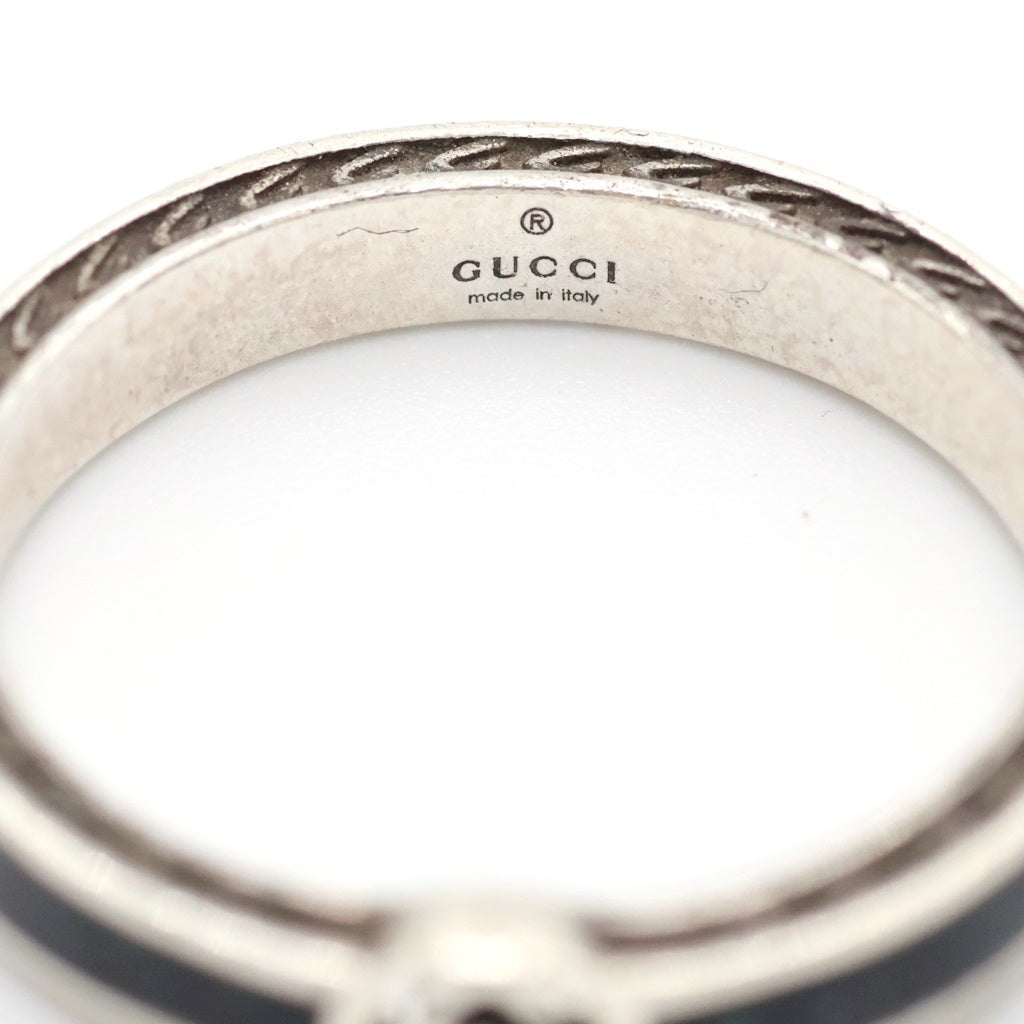 GUCCI(グッチ) インターロッキングG リング シルバー/ブラック 701620 J8410 1064