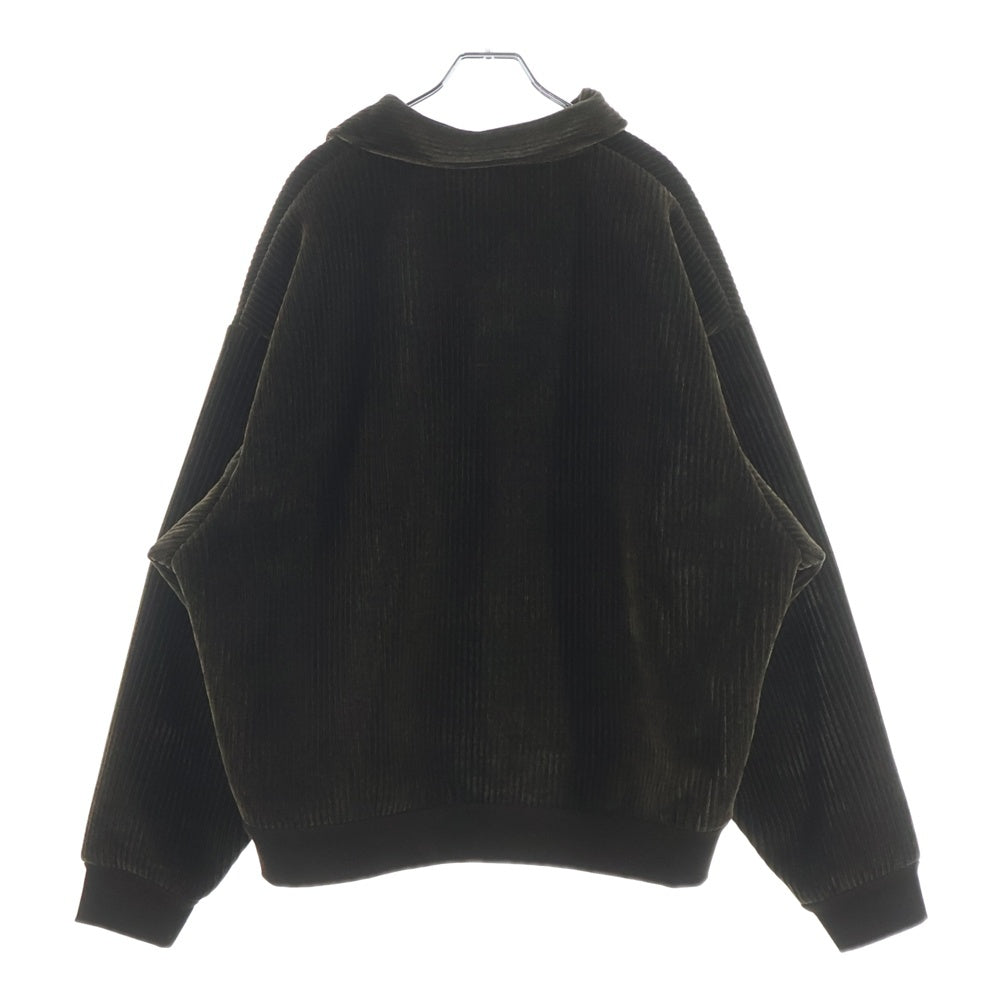 KITH(キス) 25AW Bonded Cord Boucle Nelson Rugby フロント ロゴ コーデュロイ ラグビー シャツジャケット カーキ 25-072-060-0011-4-0