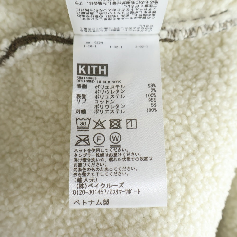 KITH(キス) 25AW Bonded Cord Boucle Nelson Rugby フロント ロゴ コーデュロイ ラグビー シャツジャケット カーキ 25-072-060-0011-4-0