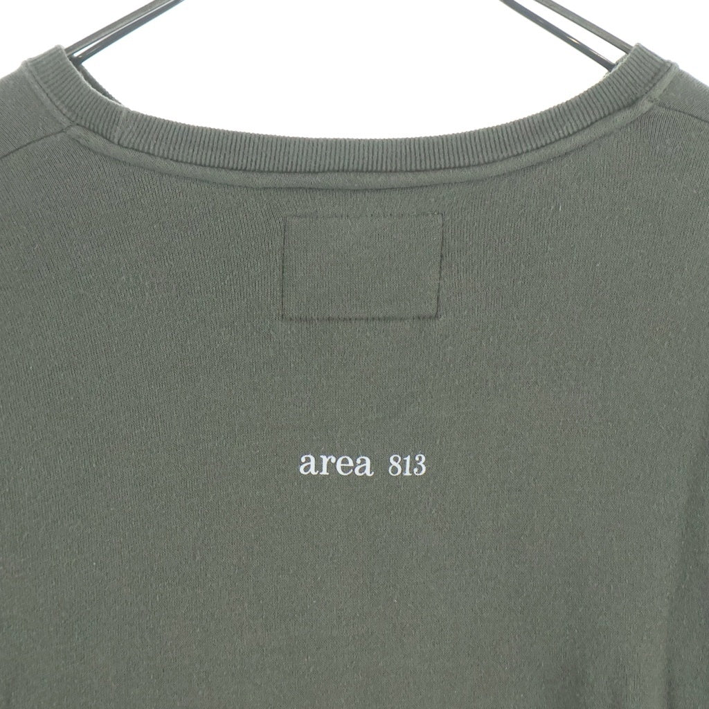WTAPS(ダブルタップス) 22AW AII 02/SWEATER/COTTON.WUT ロゴ クルーネックスウェットトレーナー グリーン 222ATDT-CSM19