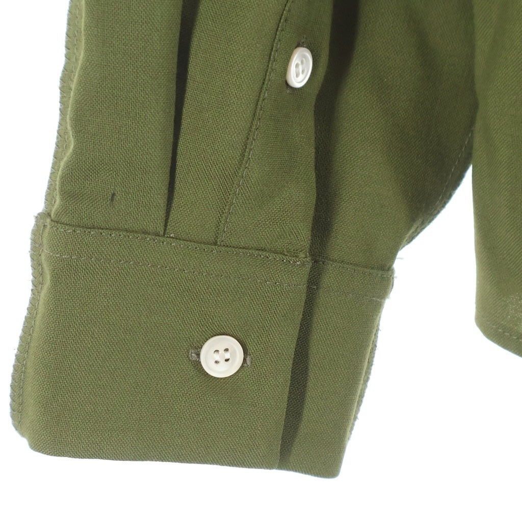 MARNI(マルニ) 26SS Tropical wool shirt with contrast back トロピカル ウール 長袖シャツ ブラウン/グリーン CUMU0375Q0 UTW839