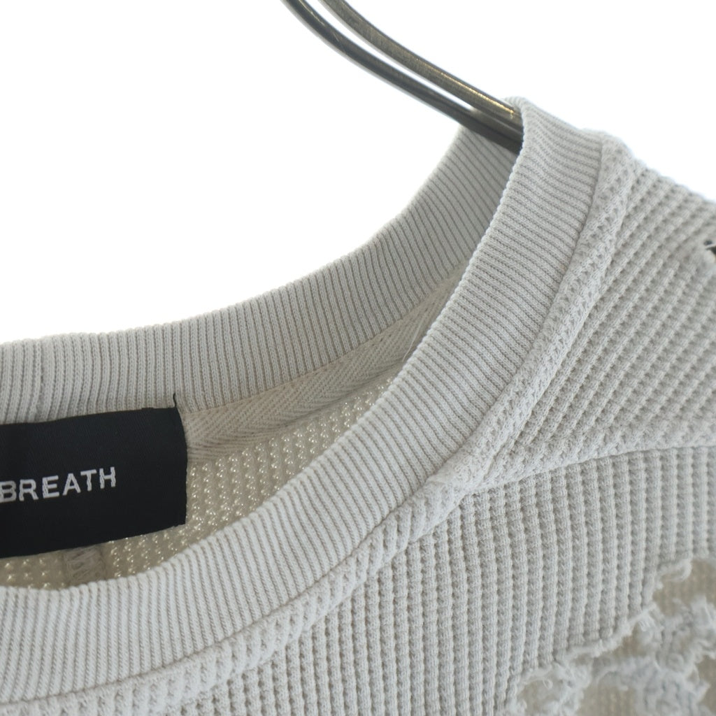 BREATH(ブレス) 25AW DAMAGE LS TEE サーマルロングスリーブ 長袖カットソー ホワイト BR25AM-C5003
