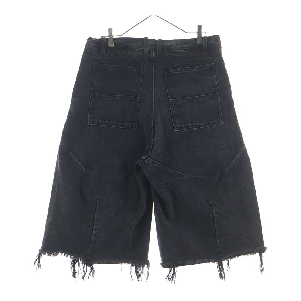 FILTH(フィルス) Front zip buggy Denim shorts フロントジップデニムバギーショーツ ブラック FL253PL01