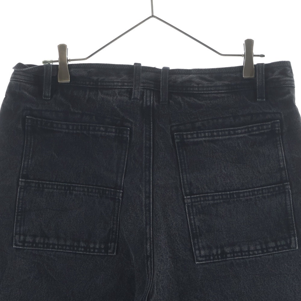 FILTH(フィルス) Front zip buggy Denim shorts フロントジップデニムバギーショーツ ブラック FL253PL01