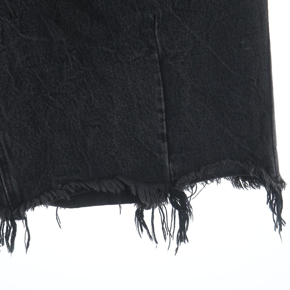FILTH(フィルス) Front zip buggy Denim shorts フロントジップデニムバギーショーツ ブラック FL253PL01