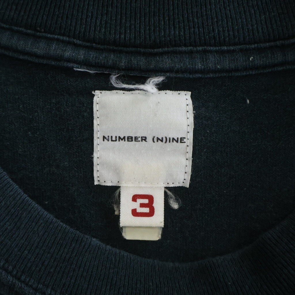 NUMBER (N)INE(ナンバーナイン) bassman プリント クルーネック半袖Tシャツカットソー ネイビー