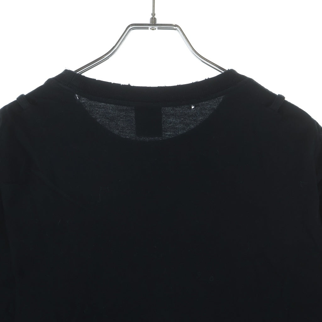 NUMBER (N)INE(ナンバーナイン) 06SS Welcom To Shadow Neclace Cross Tee フロントプリント クルーネック半袖Tシャツカットソー ブラック