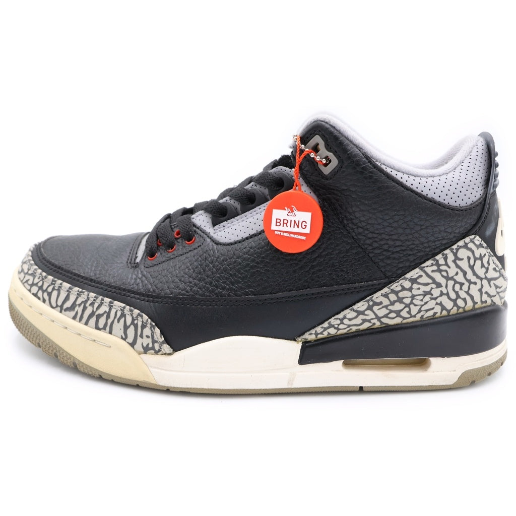 NIKE(ナイキ) AIR JORDAN 3 RETRO OG BLACK CEMENT 854262-001 エアジョーダン 3 レトロ ブラックセメント ハイカットスニーカー ブラック US9.5/27.5cm