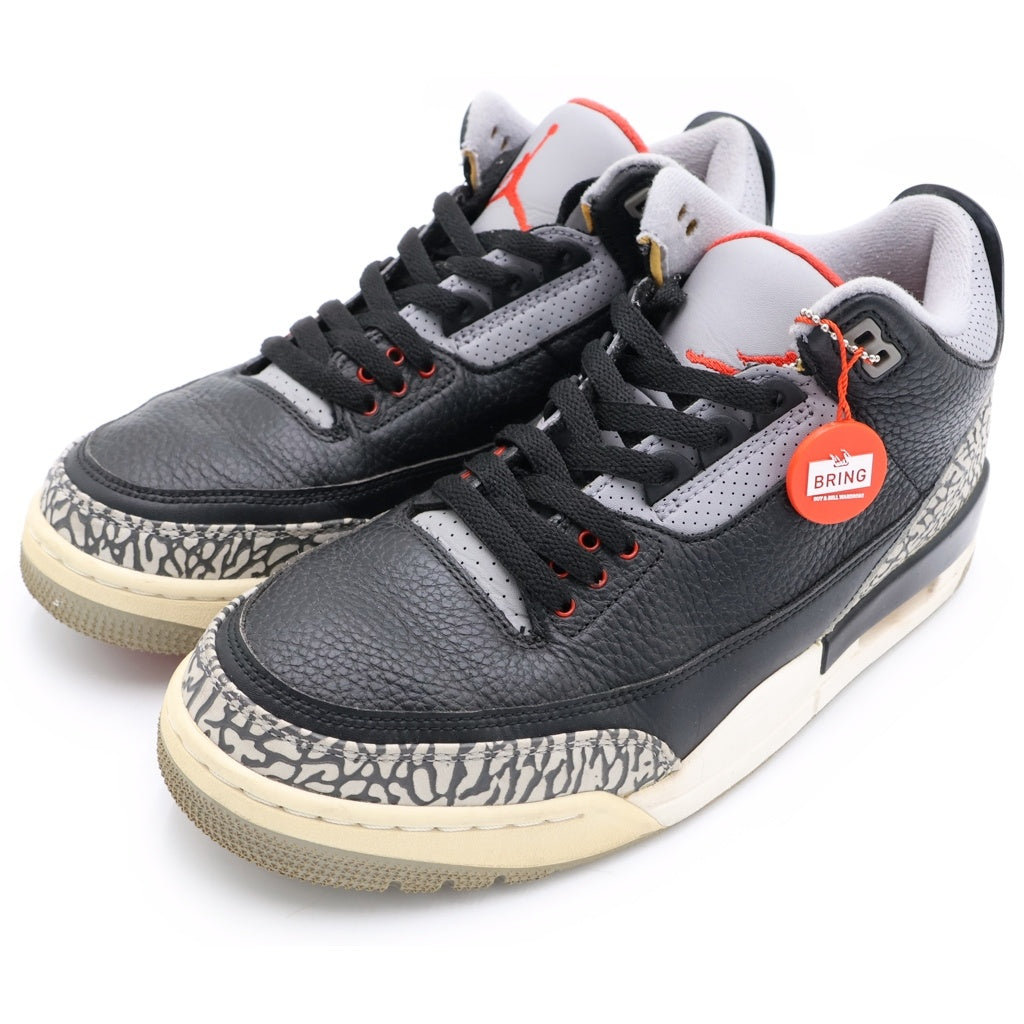 NIKE(ナイキ) AIR JORDAN 3 RETRO OG BLACK CEMENT 854262-001 エアジョーダン 3 レトロ ブラックセメント ハイカットスニーカー ブラック US9.5/27.5cm