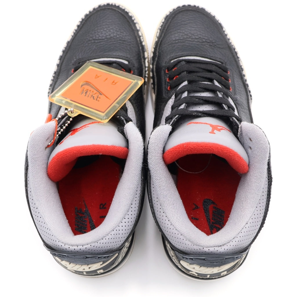 NIKE(ナイキ) AIR JORDAN 3 RETRO OG BLACK CEMENT 854262-001 エアジョーダン 3 レトロ ブラックセメント ハイカットスニーカー ブラック US9.5/27.5cm