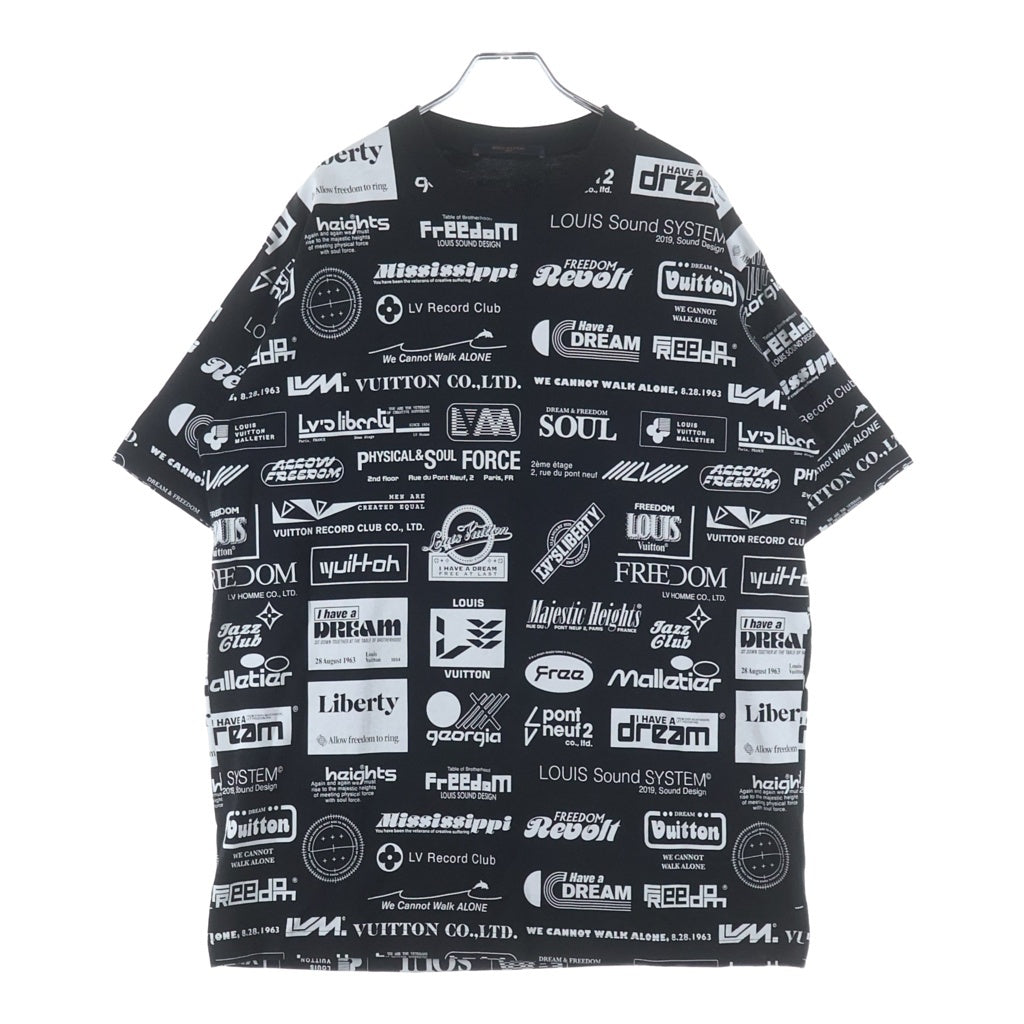 LOUIS VUITTON(ルイヴィトン) 19AW All Over Logo Tee RM192M NPG HHY20W オール オーバー ロゴ クルーネック半袖Tシャツカットソー ブラック