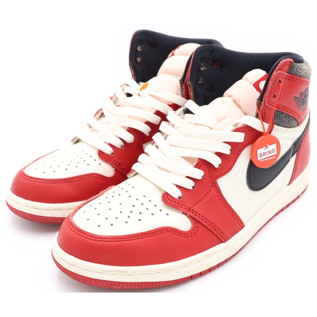NIKE(ナイキ) AIR JORDAN 1 HIGH OG エアジョーダン1 ロスト&ファウンド シカゴ ハイカットスニーカー ホワイト/レッド US9.5/27.5cm DZ5485-612