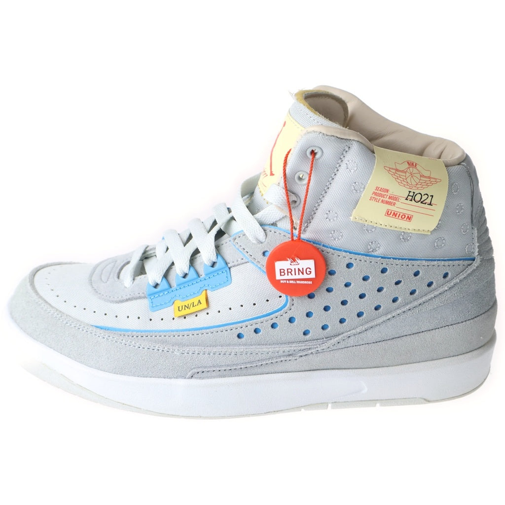 NIKE(ナイキ) ×UNION Air Jordan 2 RETRO SP RATTAN DN3802-200 ユニオン エアジョーダン 2 レトロ レーフォグ サイレンレッド ハイカットスニーカー グレー US9.5/27.5cm