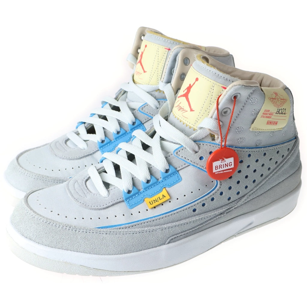 NIKE(ナイキ) ×UNION Air Jordan 2 RETRO SP RATTAN DN3802-200 ユニオン エアジョーダン 2 レトロ レーフォグ サイレンレッド ハイカットスニーカー グレー US9.5/27.5cm