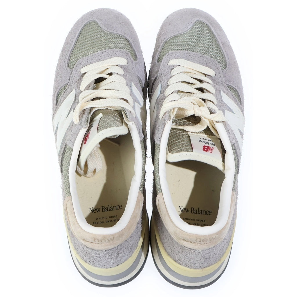 New Balance(ニューバランス) M990TA1 スエード メッシュローカットスニーカー グレー US9.5/27.5cm