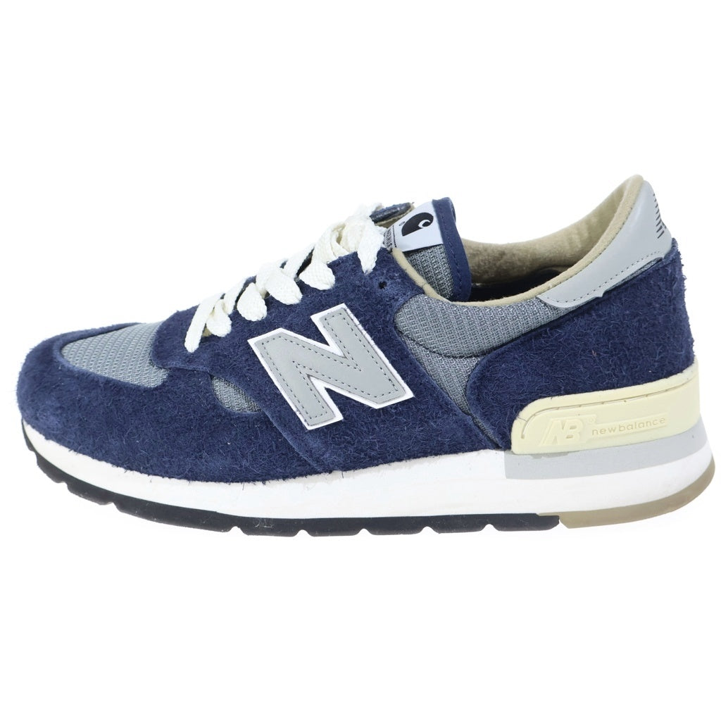 New Balance(ニューバランス) ×Carhartt WIP M990CH1 カーハート スエード メッシュローカットスニーカー ネイビー US9.5/27.5cm
