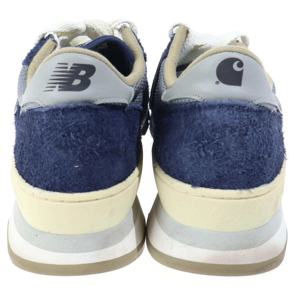 New Balance(ニューバランス) ×Carhartt WIP M990CH1 カーハート スエード メッシュローカットスニーカー ネイビー US9.5/27.5cm