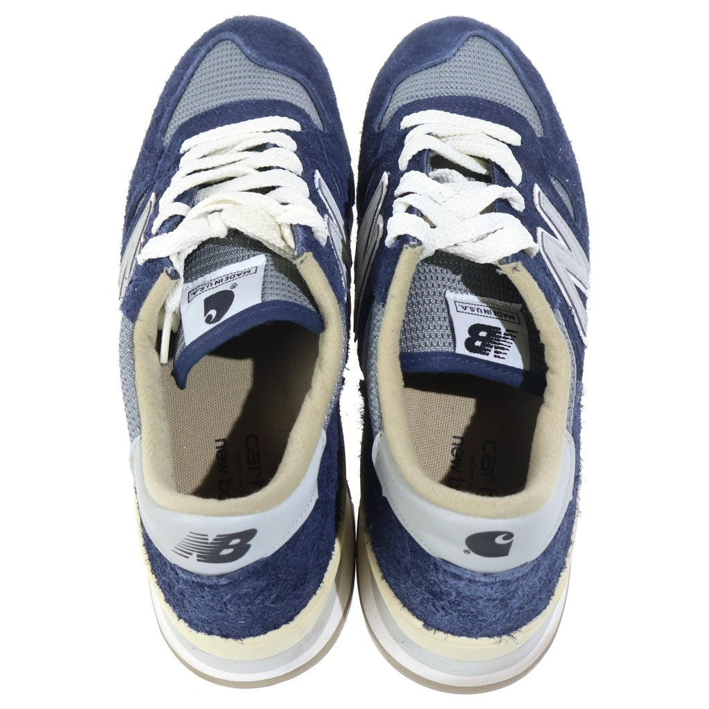 New Balance(ニューバランス) ×Carhartt WIP M990CH1 カーハート スエード メッシュローカットスニーカー ネイビー US9.5/27.5cm