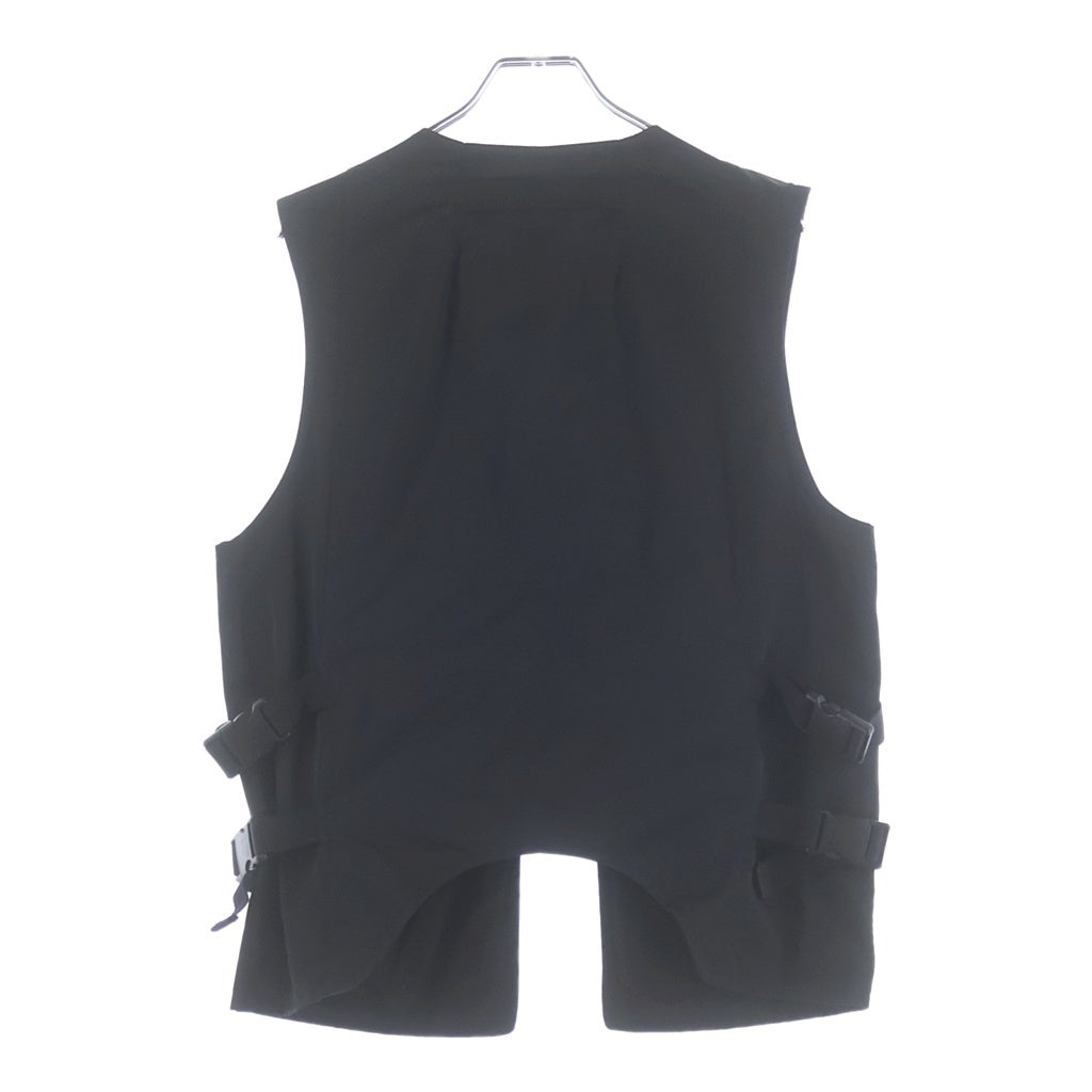 1017 ALYX 9SM(アリクス) 19SS Trooper Bracee Vest ラムレザー バックロゴ ナイロンベスト ブラック