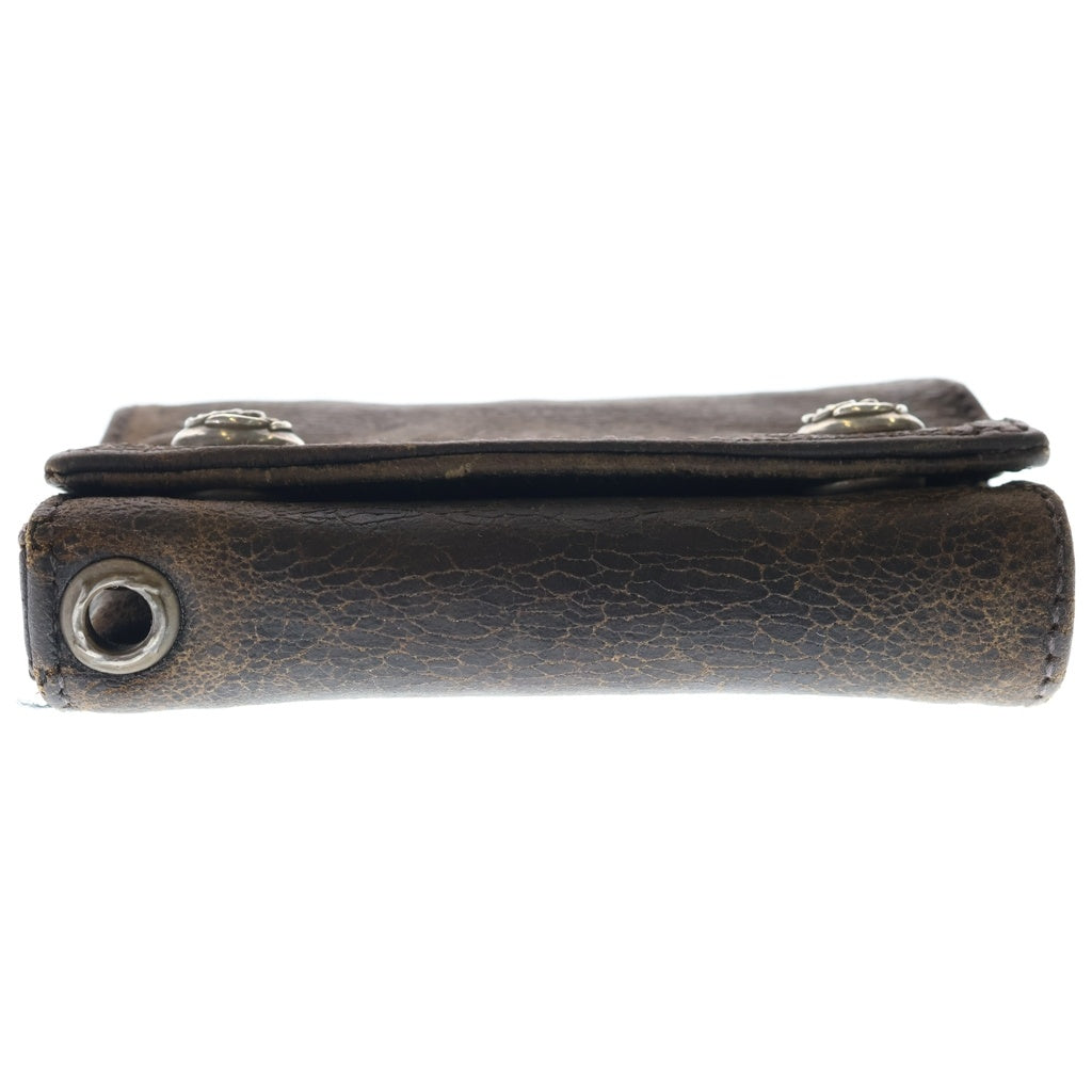 CHROME HEARTS(クロムハーツ) 3FOLD 3フォールド フローラルボタン レザーウォレット 財布 カモ