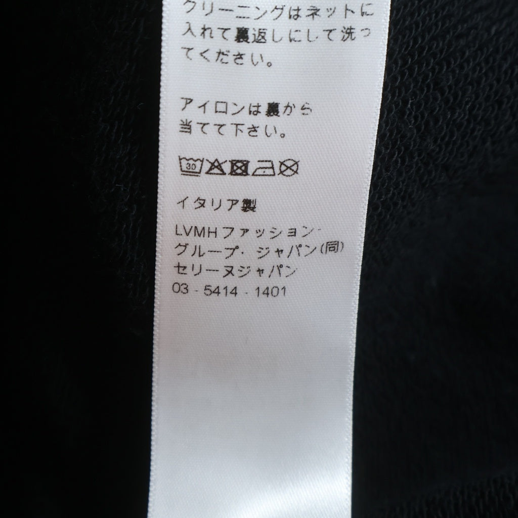 CELINE(セリーヌ) LOGO PRINT HOODIE ロゴプリントプルオーバーパーカー フーディー ブラック RY0JH670Q
