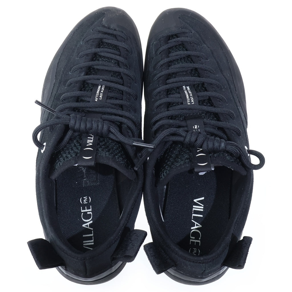 NO BRAND(ノーブランド) Village PM(ビレッジピーエム)1PM Low Cut Sneakers スエード ローカットスニーカー ブラック US10/28cm F11000