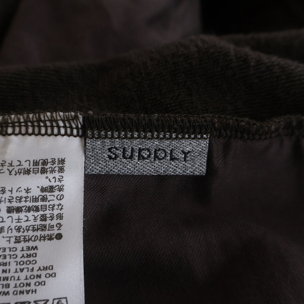 NO BRAND(ノーブランド) SUPPLY(サプライ)ワイドテーパードパンツ トラックパンツ ブラウン SUP-PT02A